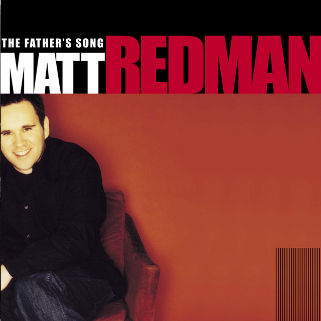 Album Art of Matt Redman's The Father's Song album - The bottom three-quarters is a photo of a reddish-orange wall and a young white man with black hair is wearing blue jeans and sitting in a red chair off to the left, such that most of his left side is out of frame. Printed in the bottom right is vertical black lines above the photo.</body></html>
